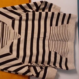 black and gray  3/4 sleeve sweatshirt size lrge  $15